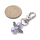 Décorations de pendentifs en alliage d'ange et perles de verre HJEW-JM01293-3