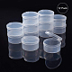 Benecreat 12 Packung 35 ml runde durchsichtige Aufbewahrungsbehälter aus Kunststoffperlen mit Klappdeckel für Artikel CON-BC0004-17-4