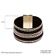 Fashion Zinc Alloy Leather Cord Multi-strand Bracelets BJEW-BB26679-3-3