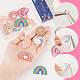 SUNNYCLUE 1 Box 8 Sets Rainbow Charm Dangle Earrings Making Kit Colorful Charms Cute Acrylic Rainbow Charms for Jewelry Making Kits Beginners Starter Adults Women DIY Dangle Earrings Craft Supplies DIY-SC0021-37-3