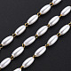 304 catena di perline imitazione perla in acciaio inossidabile e plastica abs CHS-S008-014A-G-1