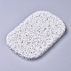 PVCソープセーバーパッド  オーバル  石鹸皿用石鹸ホルダーアクセサリー  ホワイト  118x76x10mm AJEW-WH0109-65B-1
