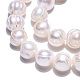 Hebras de perlas de agua dulce cultivadas naturales PEAR-N013-10F-5