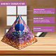 CRASPIRE Crystal Epoxy Display Decorations Lapis Lazuli Pyramid Sphere Crystal Pyramid Home Office Decor Bracelet Jewelry Display Base DJEW-WH0034-26C-4