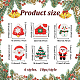 Fingerinspire 60 個 6 スタイル シリコーン カボション  DIYジュエリーアクセサリー  クリスマスのために  家と木と鐘とサンタクロースと雪だるま  混合図形  22~24.5x17~21.5x3.5~6mm  10個/スタイル SIL-FG0002-40-2