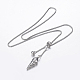 Adjustable 304 Stainless Steel Lariat Necklaces NJEW-L453-38A-1