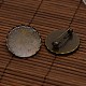25 mm Kuppel Klarglasabdeckung & antike Bronze Messing Brosche Fassung Grundsätze DIY-X0075-4