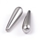 Cuentas de perlas de concha medio perforada en forma de lágrima BSHE-N003-08-1