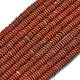 Нити бусин из натуральной матовой красной яшмы G-K389-C16-01-1