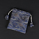 Rectangle style chinois bijoux en tissu cordon sacs-cadeaux pour boucles d'oreilles PAAG-PW0007-07A-1