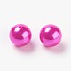Magenta Round Chunky Imitation Loose Acrylic Pearl Beads X-PACR-22D-25-2
