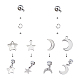 Kits de fabrication de bijoux pendentif bricolage unicraftale STAS-UN0007-27P-1