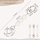 PandaHall Elite 3 Strands 3 Colors ABS Pearl Bag Extender Chains FIND-PH0001-23-4