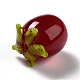 秋のテーマ手作りランプワーク ビーズ  柿  暗赤色  14x12mm  穴：1.2mm LAMP-A150-10G-3