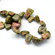 Natural Unakite Stone Bead Strands G-R222-15-2