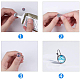 UNICRAFTALE 30pcs Leverback Earring with 30pcs Cabochons Stainless Steel Lever Back Earring Base Round Earring Blanks with 16mm Glass Cabochons Settings for DIY Jewelry Making STAS-UN0006-19P-7