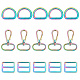 Gorgecraft 15 piezas 3 estilo arcoíris color aleación de zinc cierres giratorios FIND-GF0003-40-1