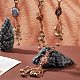 Брелок из натуральных смешанных драгоценных камней HJEW-PH01540-5
