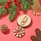 Corona de navidad concha perla colgante decoración HJEW-TA00024-2