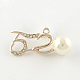 Ideal Valentine's Day Gift Number 520 Alloy Acrylic Pearl Pendants PALLOY-L171-008-1