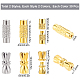 SUNNYCLUE 1 Box 120 Sets 2 Styles 2 Colors Brass Screw Twist Clasps Column Barrel Screw Clasps Tube Fastener Jewelry Cord End Caps for DIY Jewelry Making Bracelet Necklace Crafts Supplies KK-SC0002-17-2