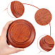 FINGERINSPIRE Nature Wood Display Base Round Orange Red Wooden Base 3.8x0.8 inch Wood Display Stand Wooden Pedestal for Figure Toy Model DIY Crafts Display or Home Decoration AJEW-WH0251-18-3