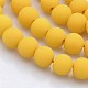 Handmade Frosted Lampwork Beads Strands LAMP-J066-06-1