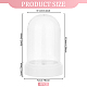 OLYCRAFT 4Pcs Acrylic Dome Display Case 2.8x4.3 Inch Column Acrylic Dome Display Clear Acrylic Dome Eternal Flower White Display Case Cloche Bell Jar for Flower Jewelry Storage Home Party Decoration DIY-WH0430-152-2