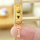 Serratura e chiave della porta in lega in miniatura MIMO-PW0001-044C-G-1