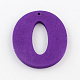 Dyed Wood Number Pendants WOOD-Q018-65A-2