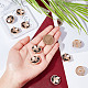 NBEADS 10 Pcs Bee Round Metal Button FIND-NB0002-75-4