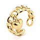 Brass Heart Charm Open Cuff Ring KK-D080-09G-3