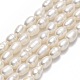 Fili di perle di perle d'acqua dolce coltivate naturali PEAR-J006-16A-01-1