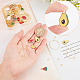 SUNNYCLUE 1 Box 20 Sets Fruit Wine Glass Charms Drink Identifiers Markers Alloy Enamel Pear Grape Pendants Brass Charm Rings Jump Rings for Party Favors Decoration Family Gathering DIY-SC0016-42-3