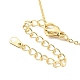 Coeur de zircone cubique avec collier pendentif mot amour NJEW-F293-02B-G-4