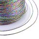 ポリエステル編組メタリック糸  DIYの編みこみのブレスレット作りと刺繡のために  カラフル  0.4mm  6プライ  約54.68ヤード（50m）/ロール X-OCOR-I007-B-15-3