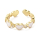 Corazón real 18k anillos de puño chapado en oro para niña regalo de mujer X-ZIRC-C021-05G-1