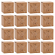 正方形のクラフト紙の折り畳み箱  ギフト包装用  バリーウッド  完成品：7x7x7cm  22.5x14x0.5cm CON-WH0094-09-1