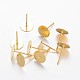 Brass Stud Earring Findings KK-F371-38G-2