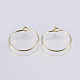 Brass Hoop Earrings KK-F737-36G-RS-1