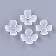 4-petal transparentes bolitas de acrílico FACR-T001-09-1