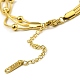 304 Stainless Steel Satellite Chains Triple Layer Multi-strand Bracelet for Women BJEW-M040-01G-3