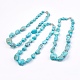 Colliers de perles graduées en howlite naturel NJEW-P209-84B-3