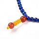 Fabricación de collares de cuentas de lapislázuli ajustables. MAK-G012-03-4