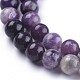 Fili di perle di pietra mica naturale di lepidolite / viola X-G-K415-8mm-4