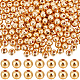 Beebeecraft 1 Box 200Pcs 5mm Round Beads 14K Gold Plated Smooth Loose Ball Spacer Beads for Jewellery Making Bracelets Necklace Hole 1.5mm KK-BBC0011-15B-1