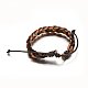 Adjustable Braided Leather Cord Bracelets BJEW-M169-17-3