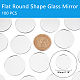 Superfindings 100 pcs mini cercle miroir carreaux blanc minuscule miroir en verre rond pour les projets d'artisanat d'art voyage encadrement décoration GLAA-FH0001-08-2