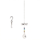Crystal Ceiling Fan Pull Chains Chakra Hanging Pendants Prism AJEW-GF0001-28-1