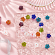 Superfindings 35 Uds. 7 colores cuentas de murano hechas a mano flor suelta cuentas espaciadoras de murano cuentas de vidrio artesanales con purpurina plateada para collar pulsera fabricación de joyas FIND-FH0003-83-2